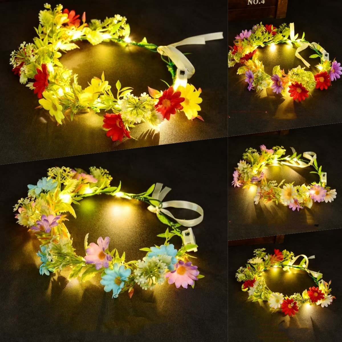 Photography Lighting Equipment - LED Light Up Flower Crown Headband