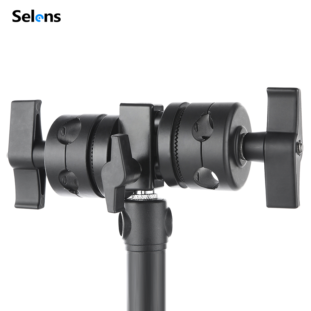 Reflector Arm Clamp - Selens 2-in-1 Swivel Grip Head Clamp