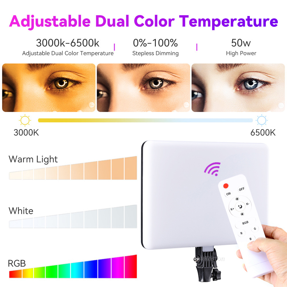 RGB 14'' LED Video Light Remot - Photography Lighting Board recension och pris