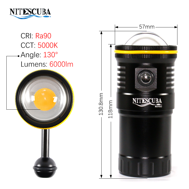 Nitescuba NSV60 LED Diving Vid - Photography Lighting Wireless recension och pris