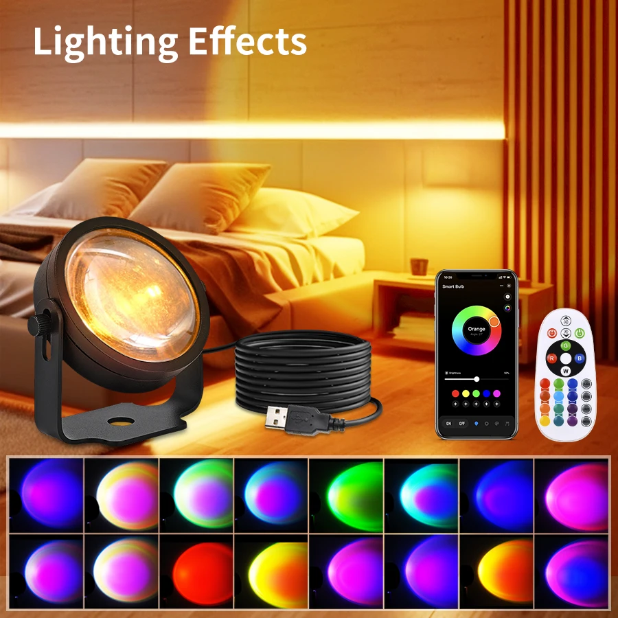 Tuya Smart Sunset Projector La - Photography Lighting Mood recension och pris