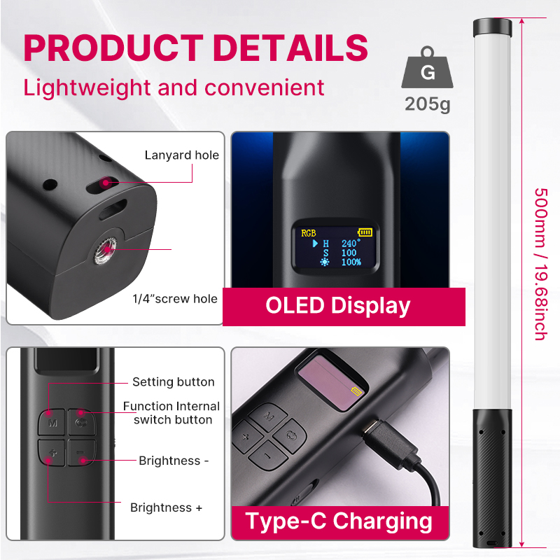 Ulanzi VL119 Handheld RGB Colo - Photography Lighting Wireless recension och pris