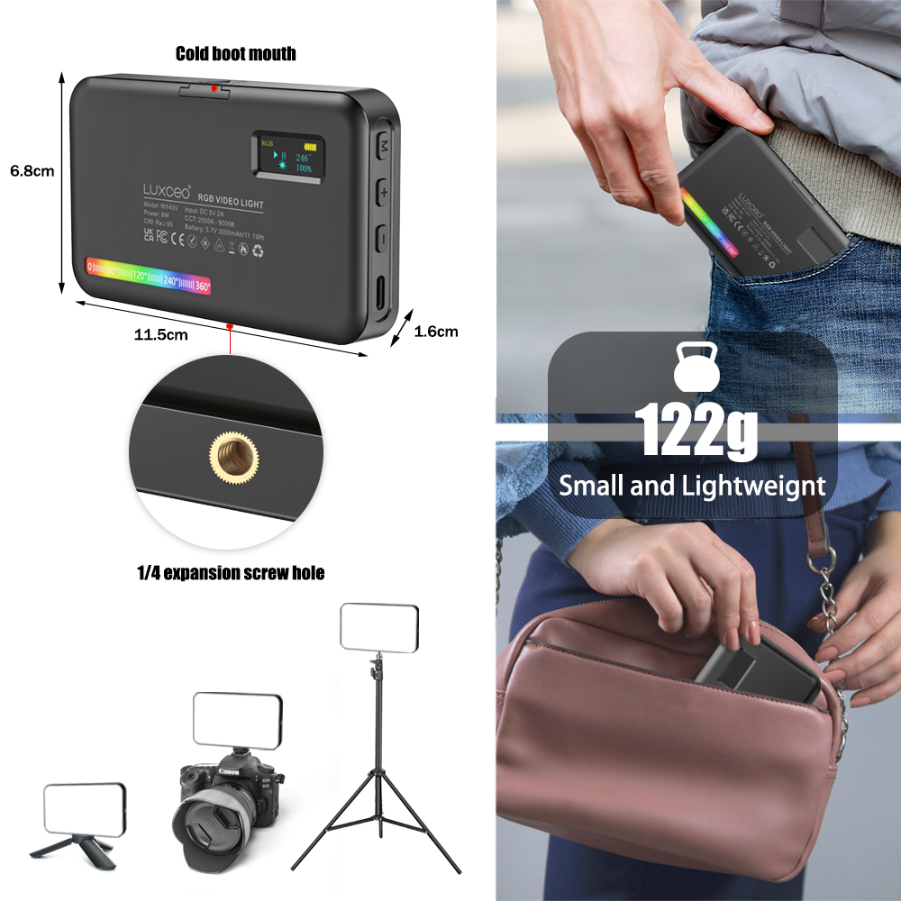 LUXCEO V10 PRO Video Light RGB - Photography Lighting Board recension och pris