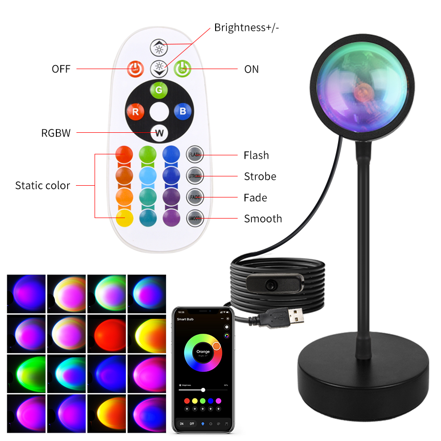 Tuya Smart Sunset Lamp USB Pro - Photography Lighting Mood recension och pris