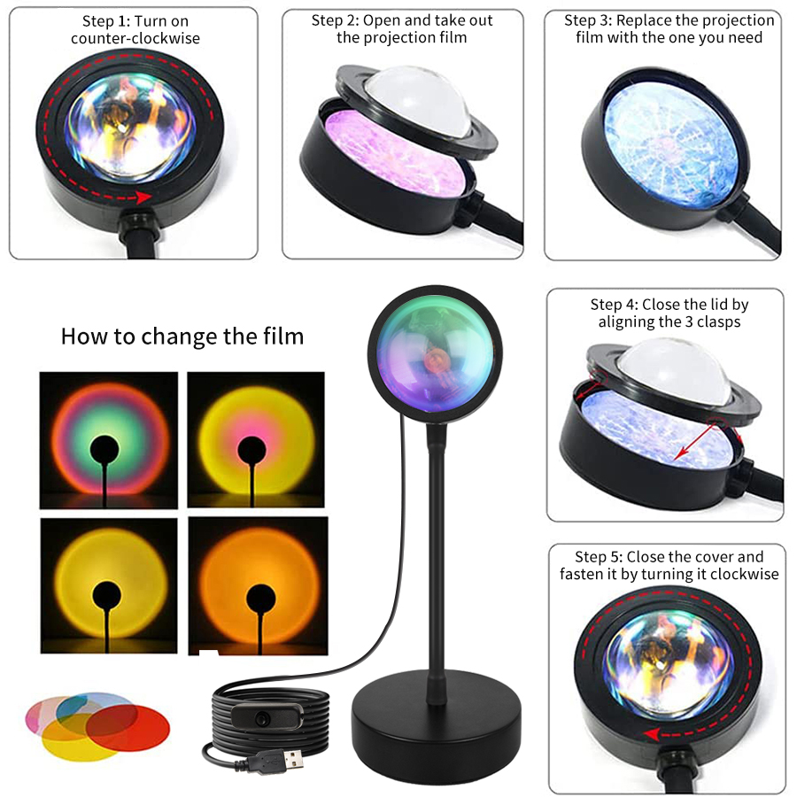 Tuya Smart Sunset Lamp USB Pro - Photography Lighting Mood recension och pris