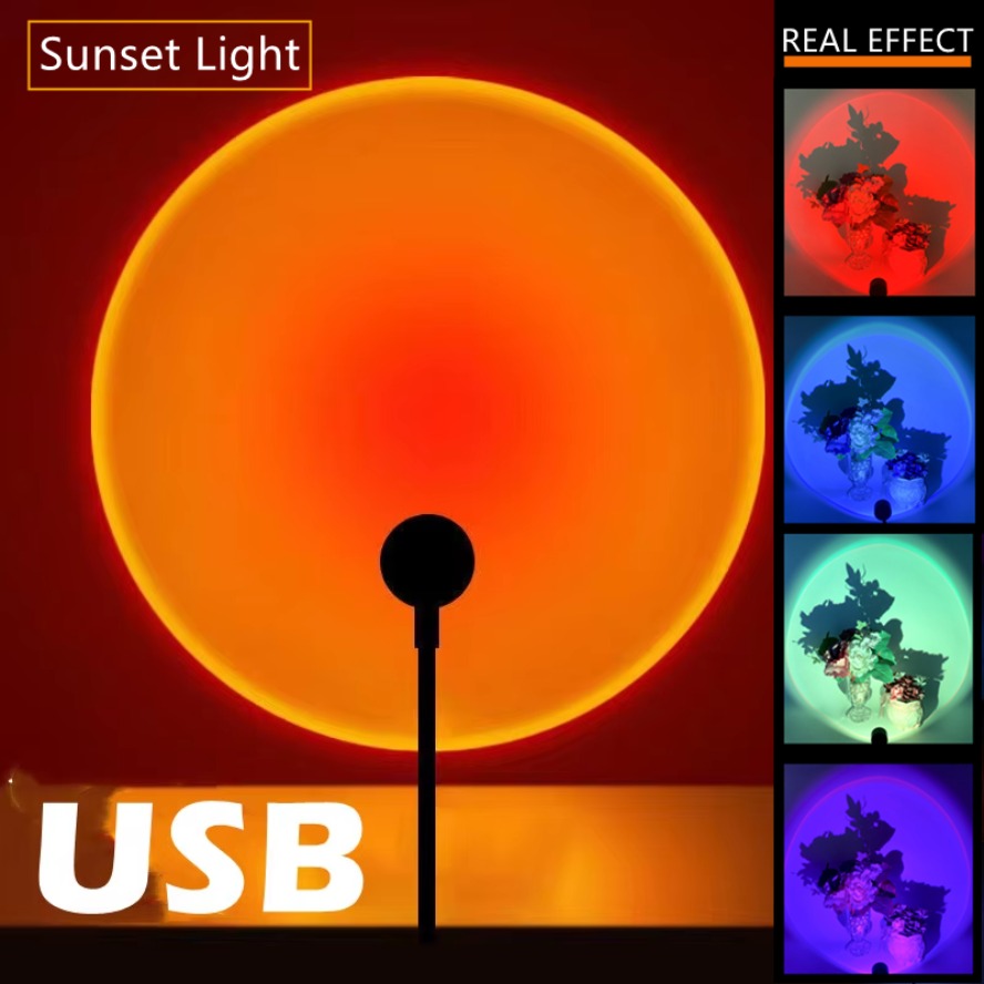 Led 5V Colorful USB Sunset Lam - Photography Lighting Mood recension och pris