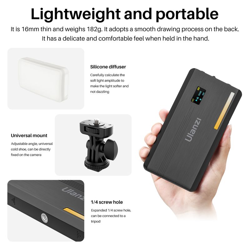 Ulanzi VL200 Soft Bi-Color LED - Photography Lighting Wireless recension och pris