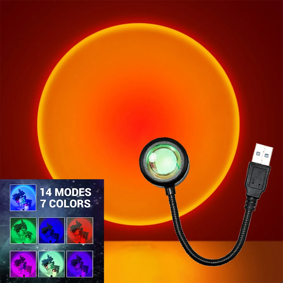 HOMEFISH USB Sunset Projector  - Photography Lighting Mood recension och pris