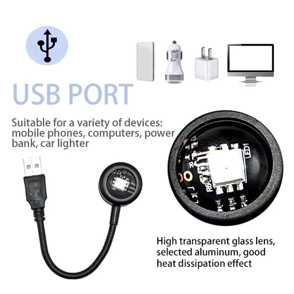 LED RGB Sunset Projection Lamp - Photography Lighting Mood recension och pris
