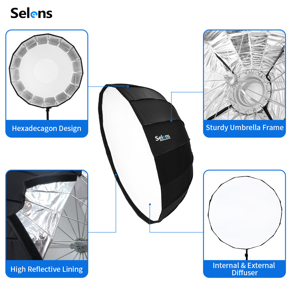 Selens Diffuser Reflector Para - Photography Lighting Beauty Dish recension och pris
