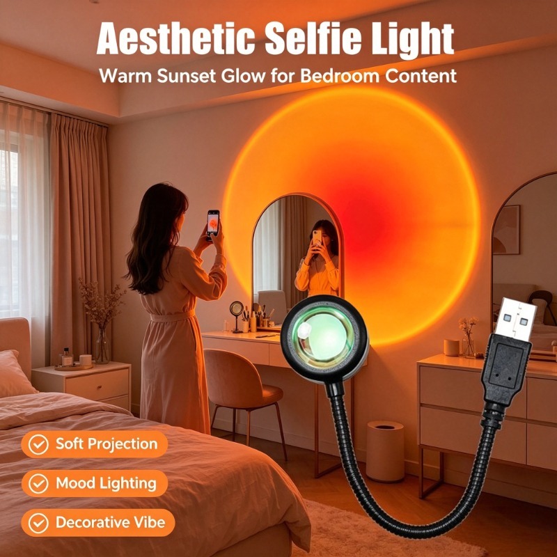 USB Sunset Lamp, Aesthetic Pro - Photography Lighting Mood recension och pris