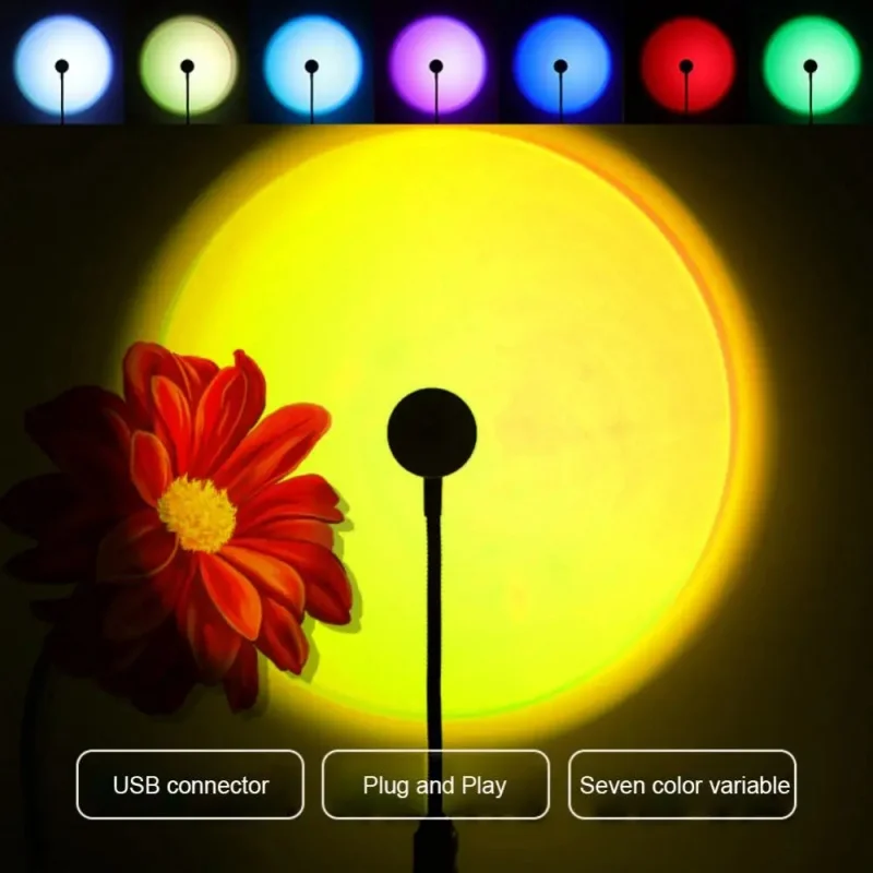 Mini USB ED Sunset Lamp Nightl - Photography Lighting Mood recension och pris