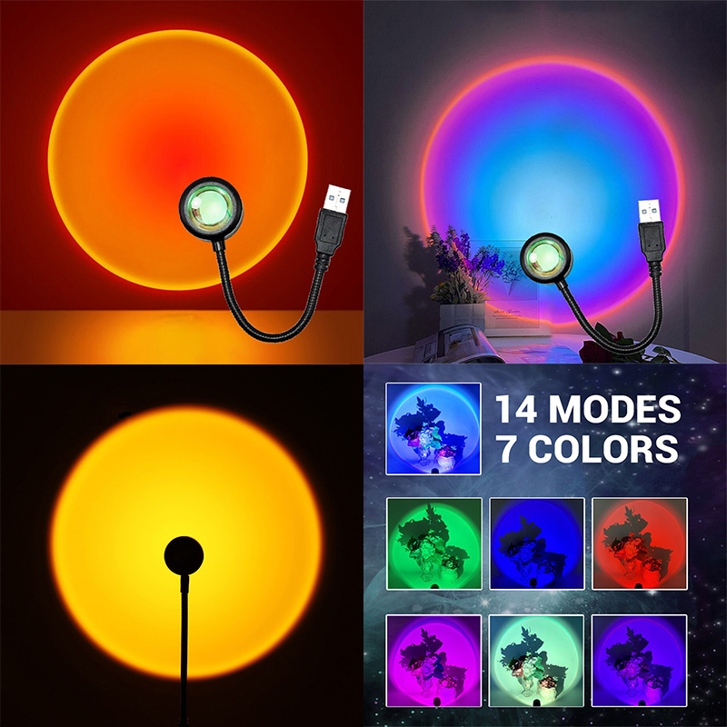 ZK40 LED Sunset Lamp Nightligh - Photography Lighting Mood recension och pris