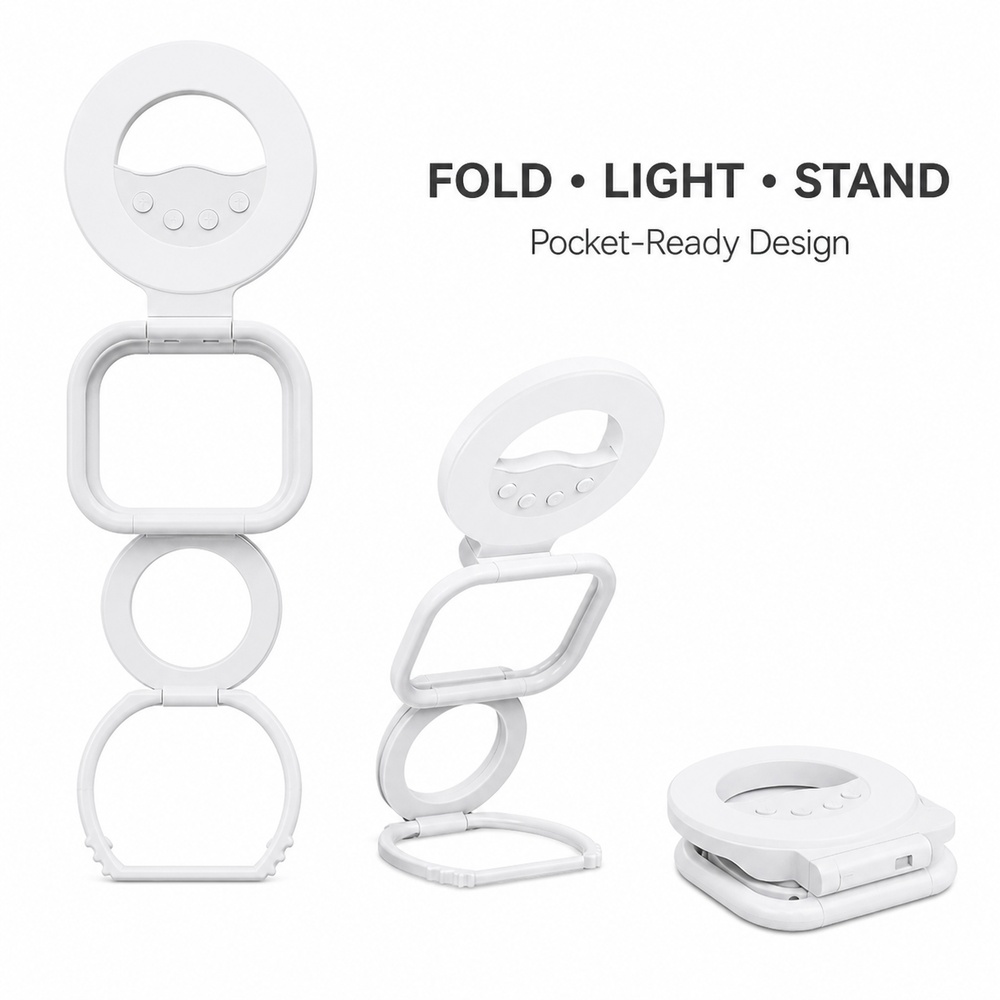 Foldable Magnetic Phone Fill L - Photography Lighting Color recension och pris