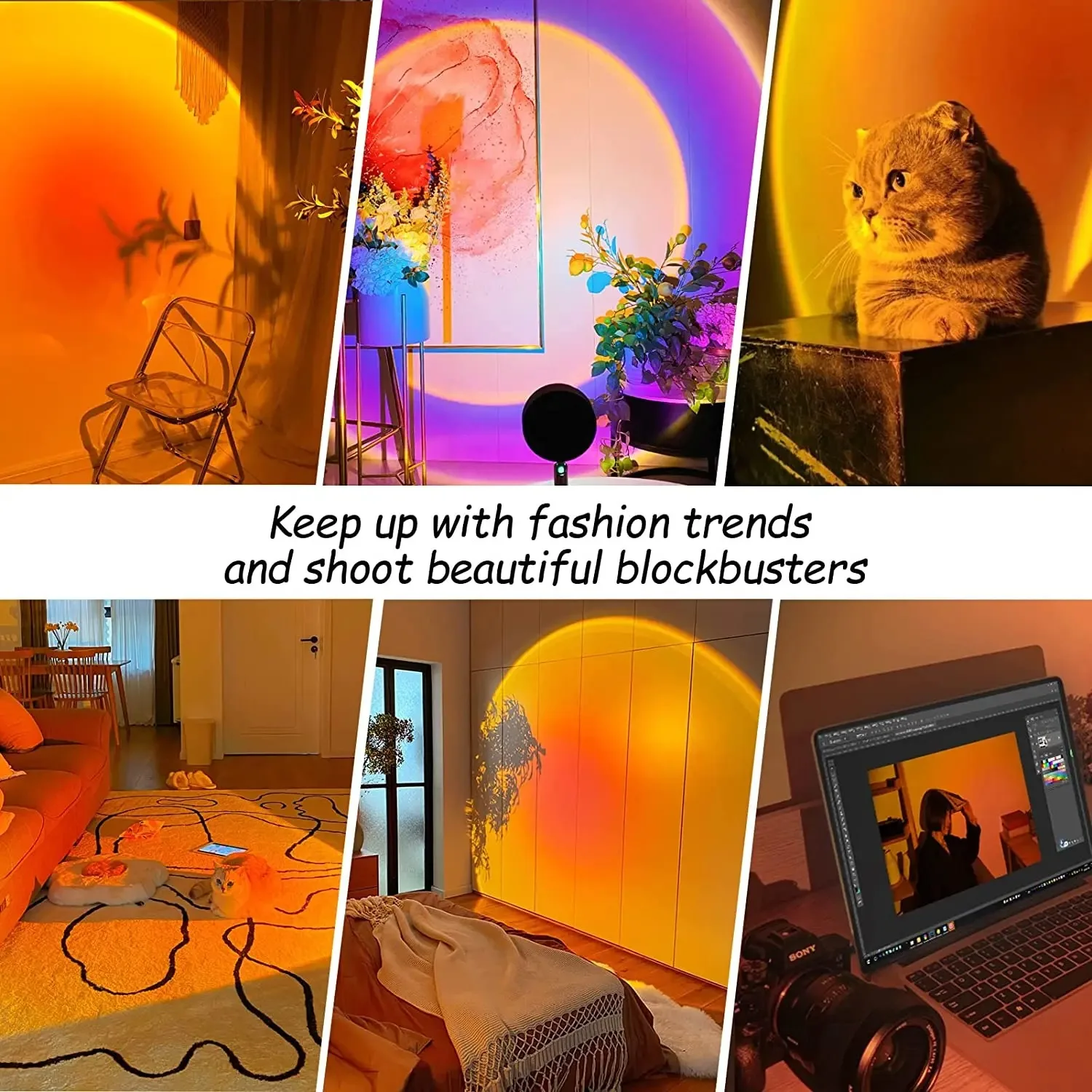 16 Color Sunset Lamp,RGB Mood  - Photography Lighting Mood recension och pris
